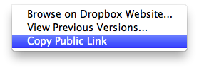 copy public link dropbox