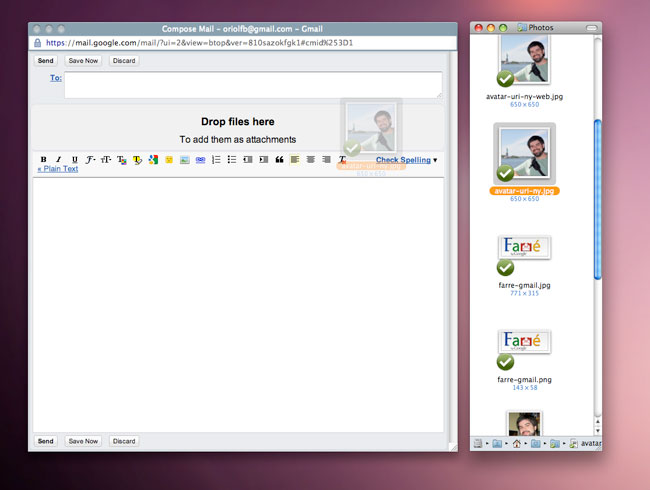 Adjuntar fitxers al gmail