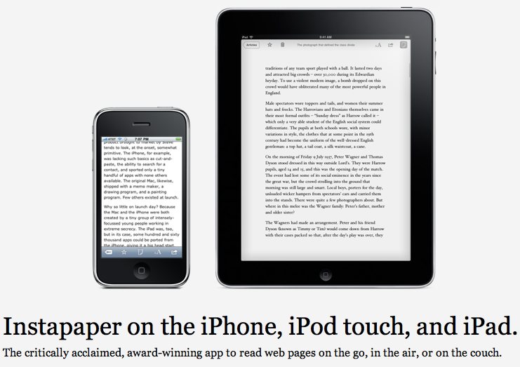 Instapaper iPad & iPhone